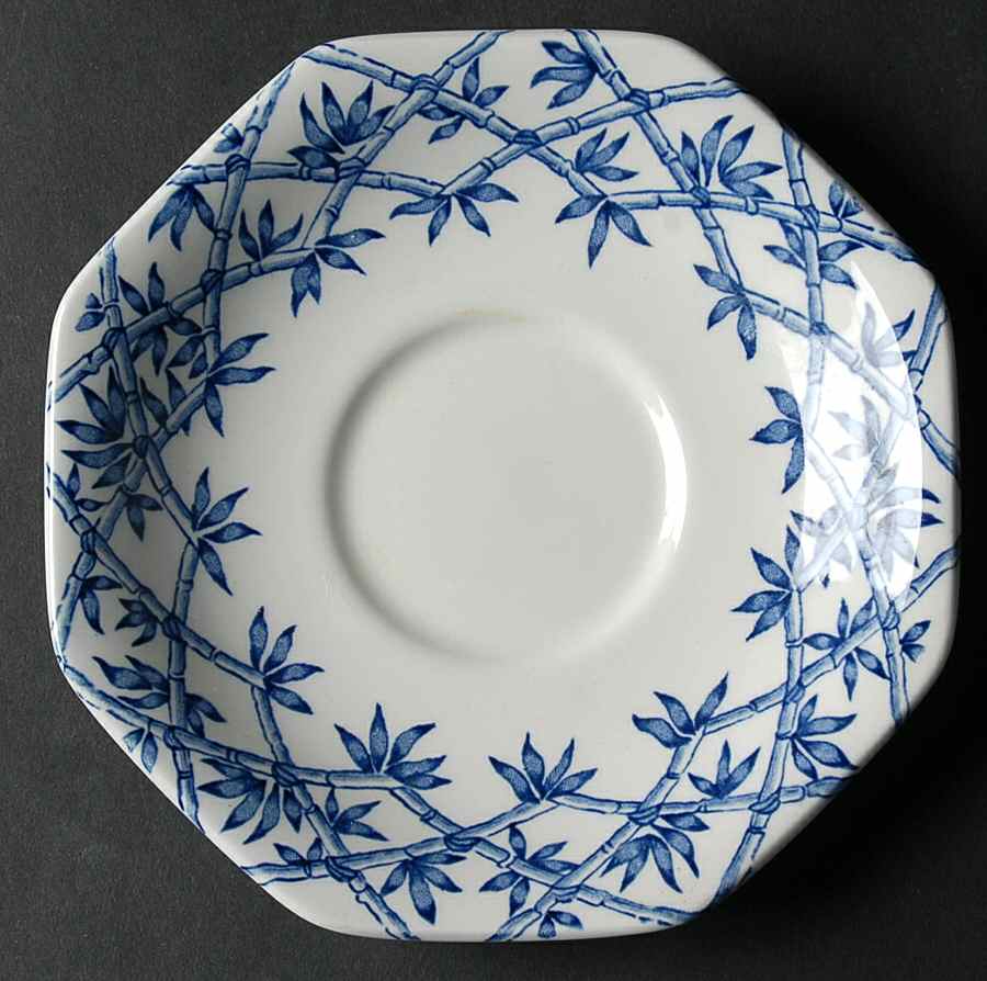 Trellis Blue Saucer by J & G Meakin-1