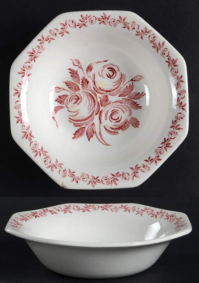 Trio Pink Fruit/Dessert (Sauce) Bowl by J & G Meakin-1