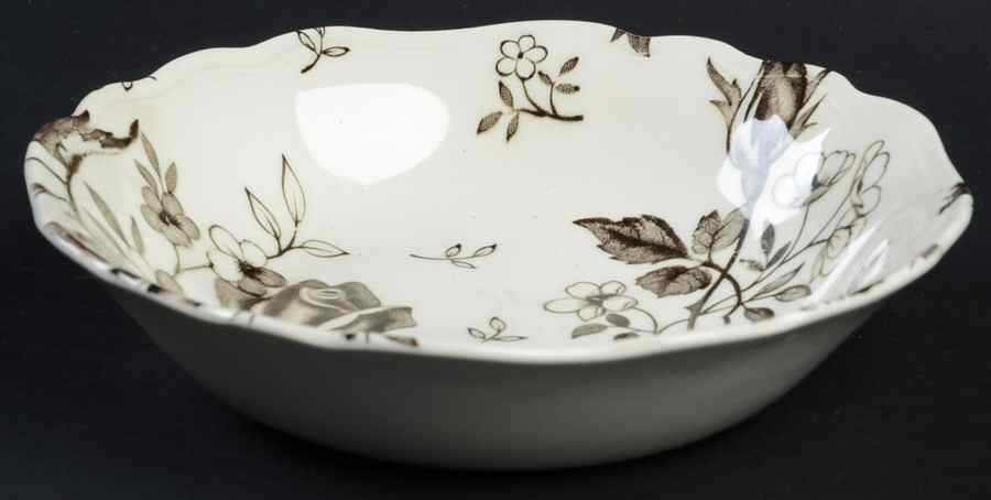 Tudor Roses Brown Fruit/Dessert (Sauce) Bowl by J & G Meakin-1