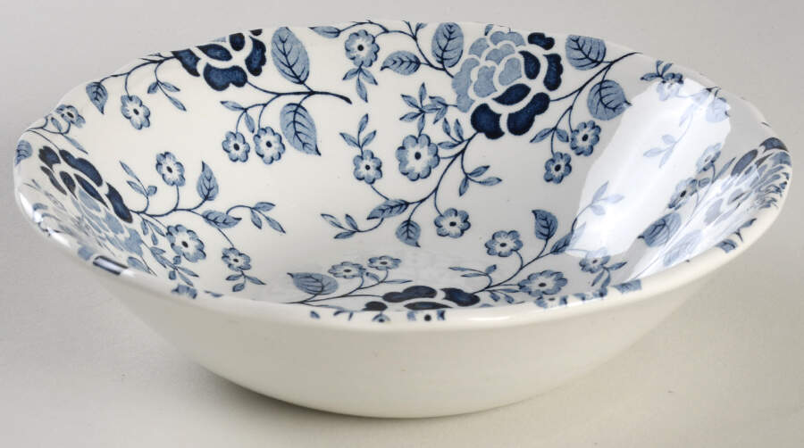 Victoria Blue Coupe Cereal Bowl by J & G Meakin-1