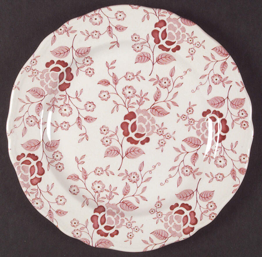 Victoria Red Dinner Plate by J & G Meakin-1