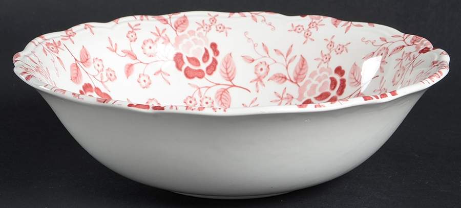 Victoria Red 8" Round Vegetable Bowl by J & G Meakin-1