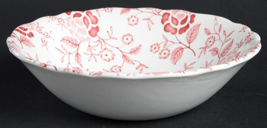 Victoria Red Coupe Cereal Bowl by J & G Meakin-1