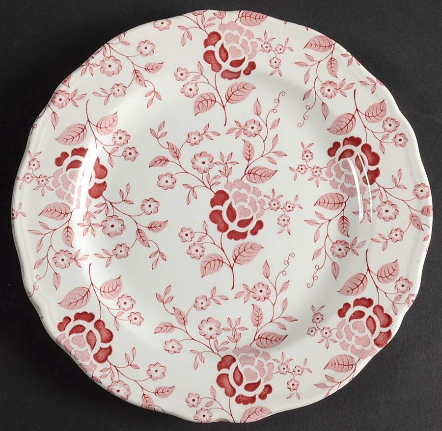 Victoria Red Salad Plate by J & G Meakin-1