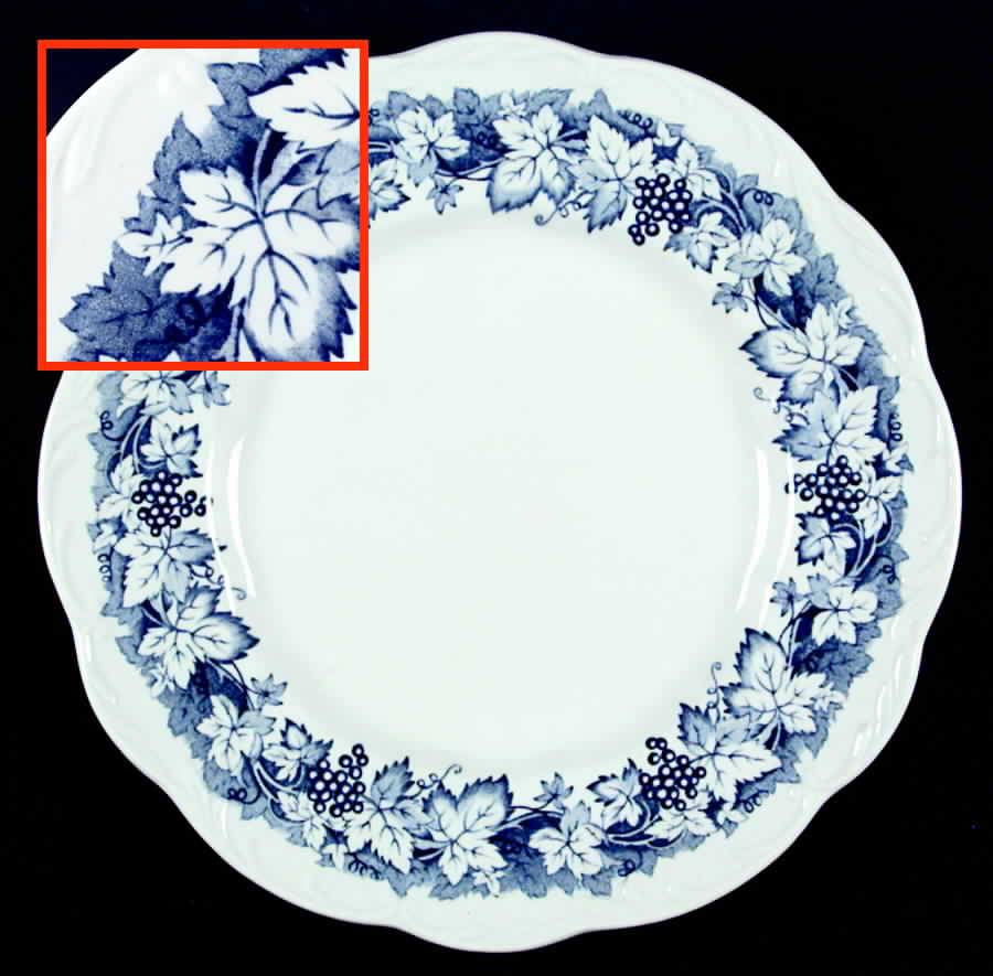 Vine Blue Dinner Plate by J & G Meakin-1