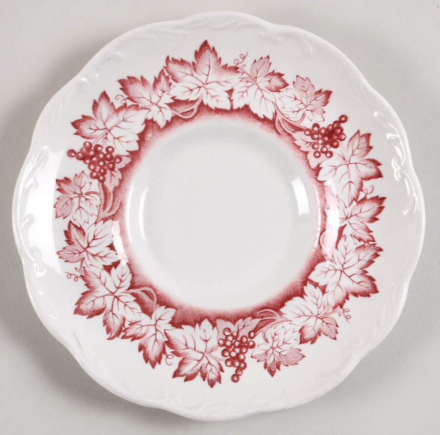 Vine Red (Pink) Saucer by J & G Meakin-1