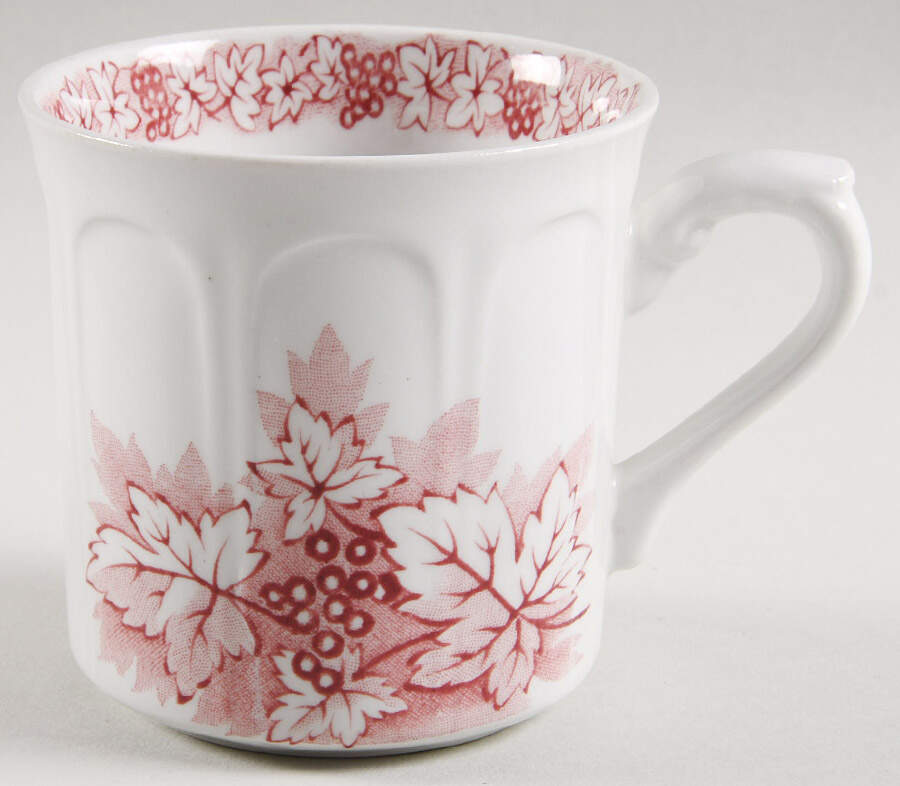 Vine Red (Pink) Flat Cup by J & G Meakin-1