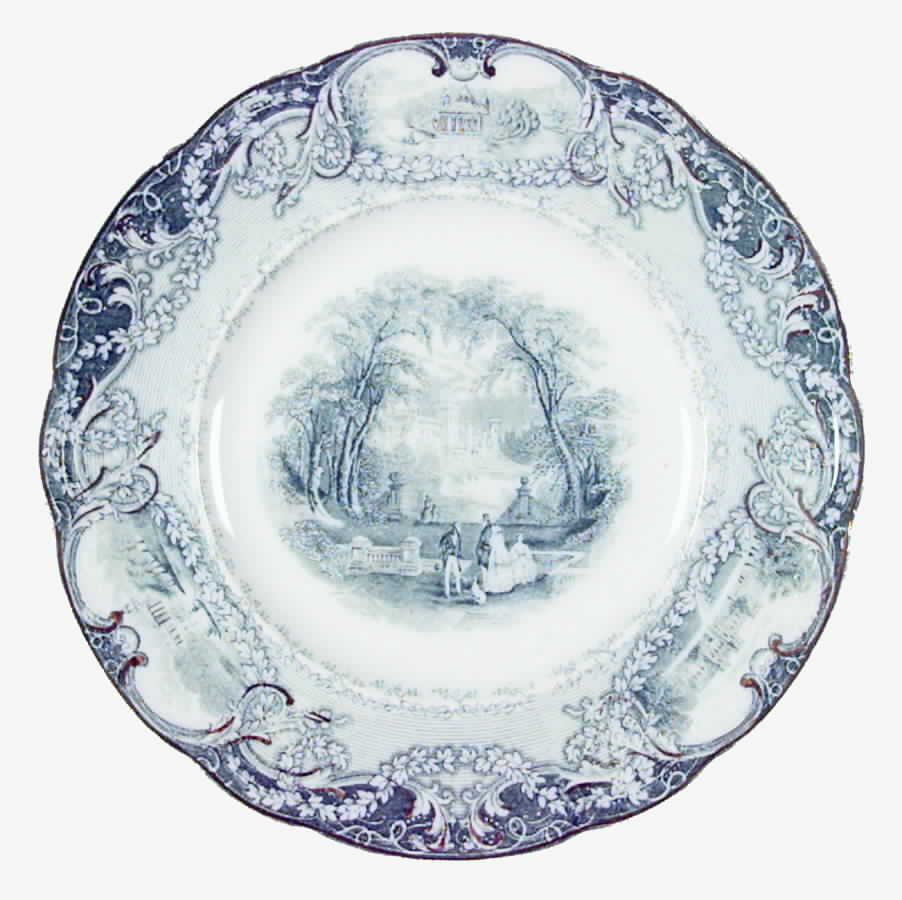 Virginia Teal Green Dinner Plate by J & G Meakin-1