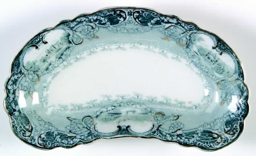 Virginia Teal Green Bone Dish by J & G Meakin-1
