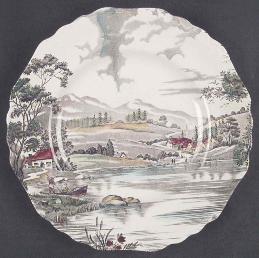 Welcome Home (Cream Background) Luncheon Plate by J & G Meakin-1