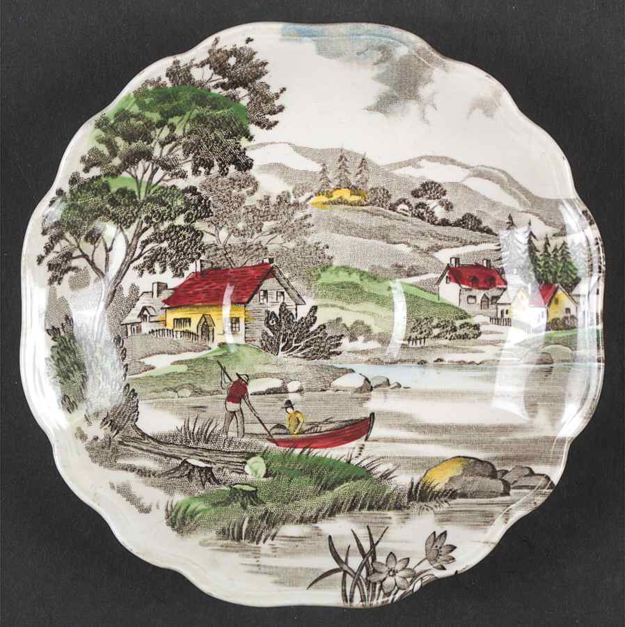 Welcome Home (Cream Background) Saucer by J & G Meakin-1