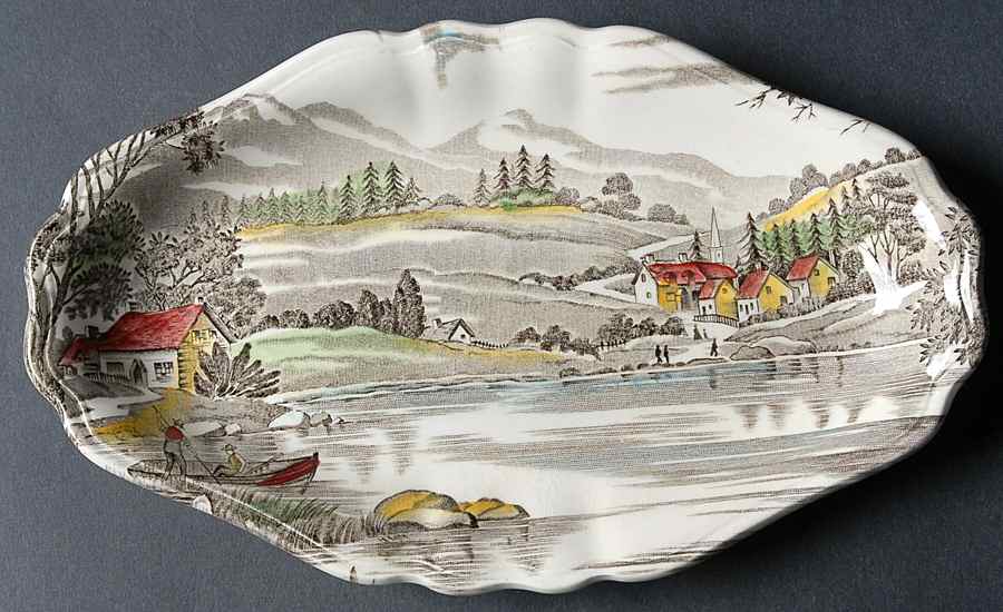 Welcome Home (Cream Background) Relish/Gravy Underplate by J & G Meakin-1