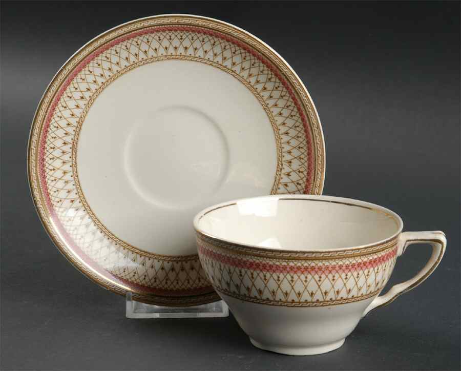Westminster Flat Cup & Saucer Set by J & G Meakin-1