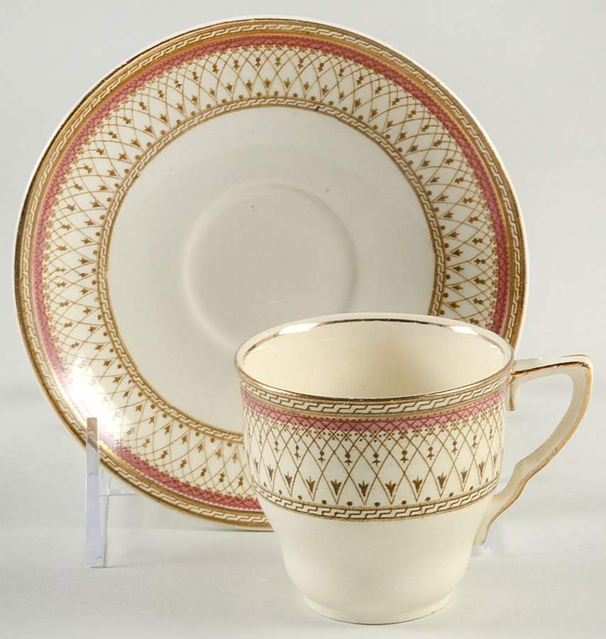 Westminster Flat Demitasse Cup & Saucer Set by J & G Meakin-1