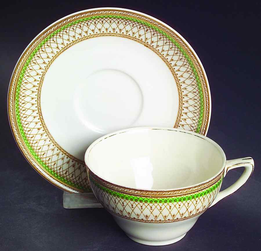 Westminster Flat Cup & Saucer Set by J & G Meakin-1
