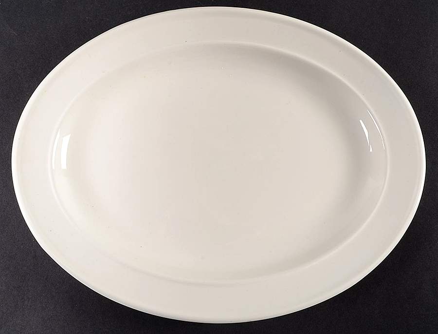 White Ice 11" Oval Serving Platter by J & G Meakin-1