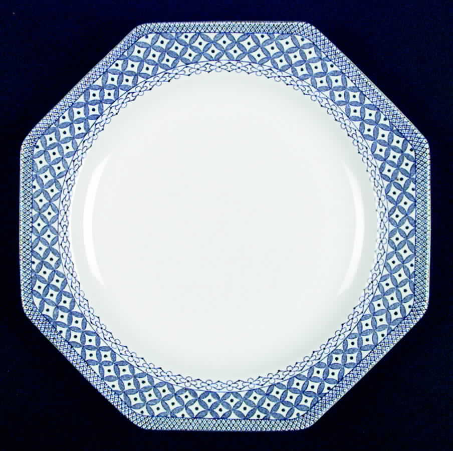 Wicker Blue Dinner Plate by J & G Meakin-1
