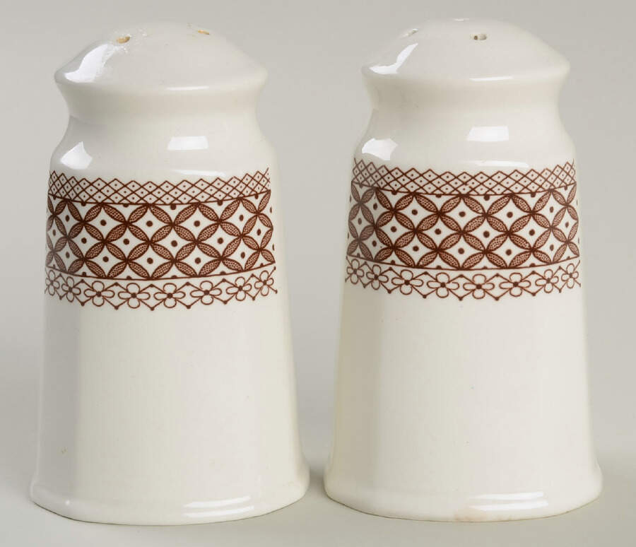Wicker Brown Salt & Pepper Set by J & G Meakin-1