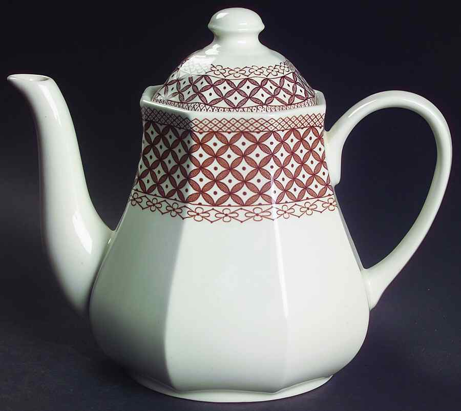 Wicker Brown Teapot & Lid by J & G Meakin-1