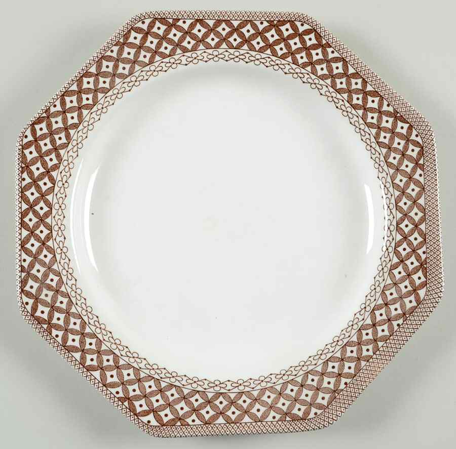Wicker Brown Luncheon Plate by J & G Meakin-1