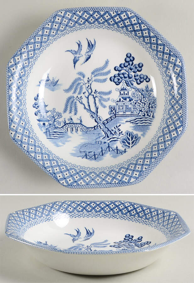 Willow Blue Coupe Soup Bowl by J & G Meakin-1