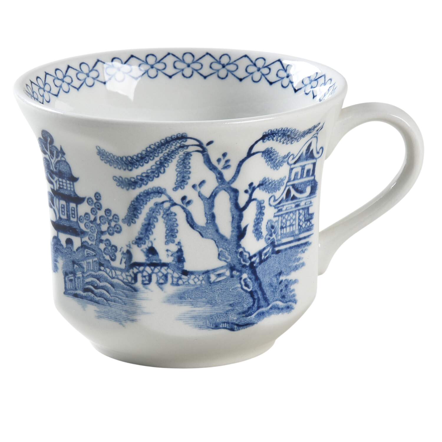 Willow Blue Flat Cup by J & G Meakin-1