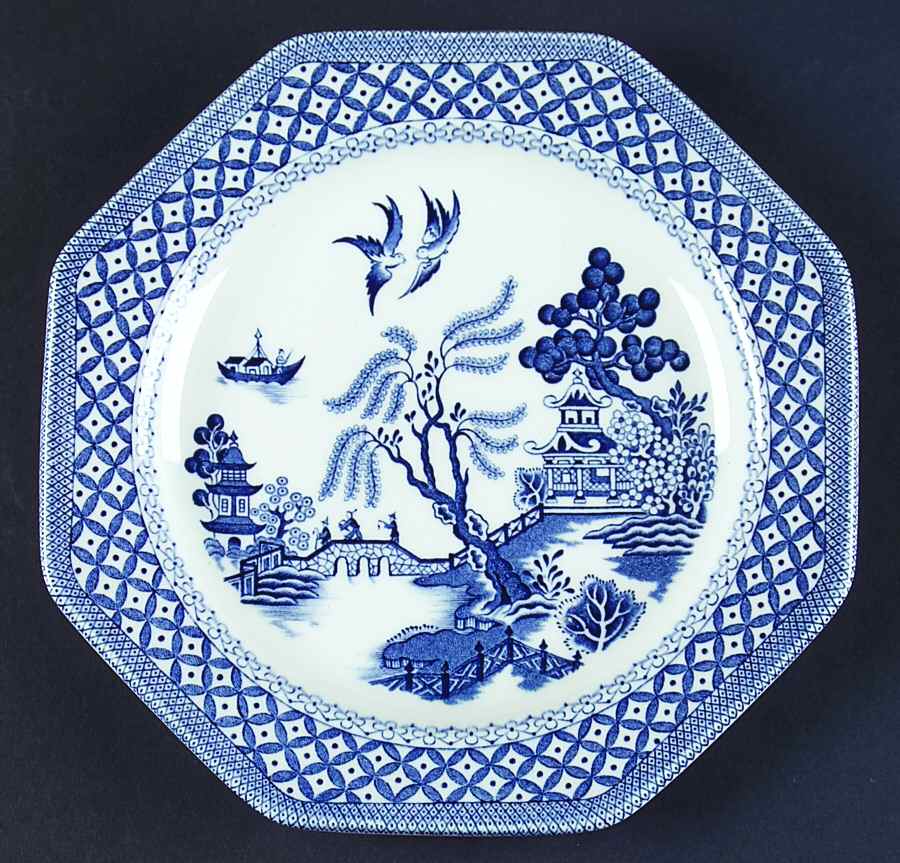 Willow Blue Dessert/Pie Plate by J & G Meakin-1