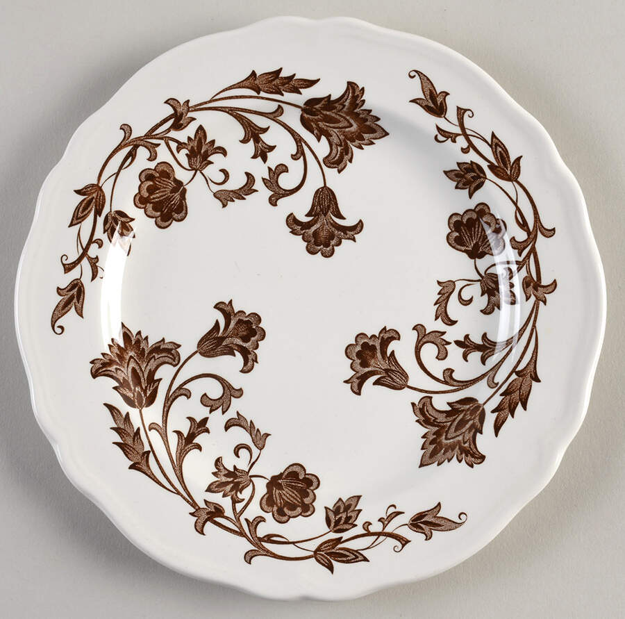 Windsong Dark Brown Salad Plate by J & G Meakin-1