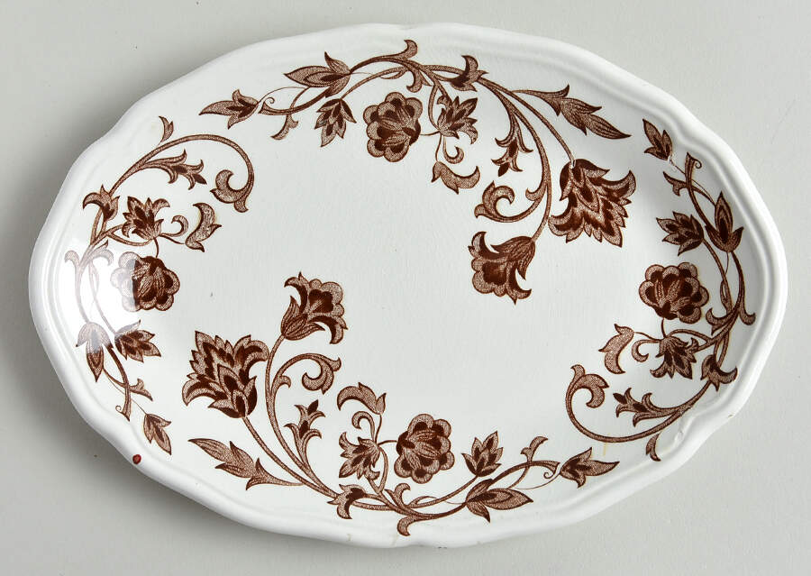Windsong Dark Brown Relish/Gravy Underplate by J & G Meakin-1