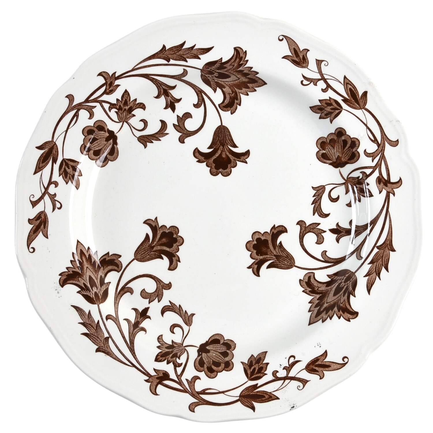 Windsong Dark Brown Dinner Plate by J & G Meakin-1