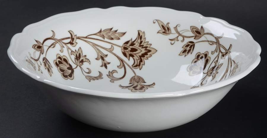 Windsong Dark Brown 8" Round Vegetable Bowl by J & G Meakin-1