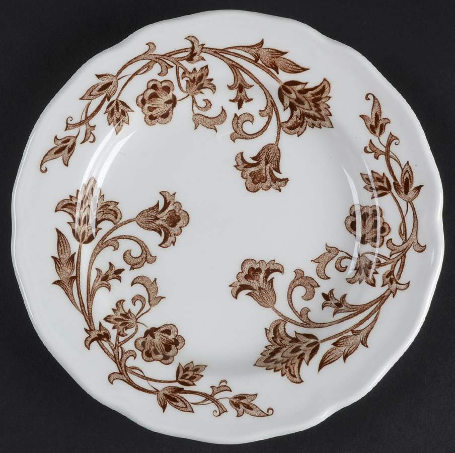 Windsong Dark Brown Dessert/Pie Plate by J & G Meakin-1