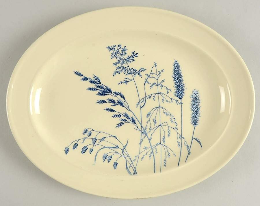 Windswept Blue 11" Oval Serving Platter by J & G Meakin-1