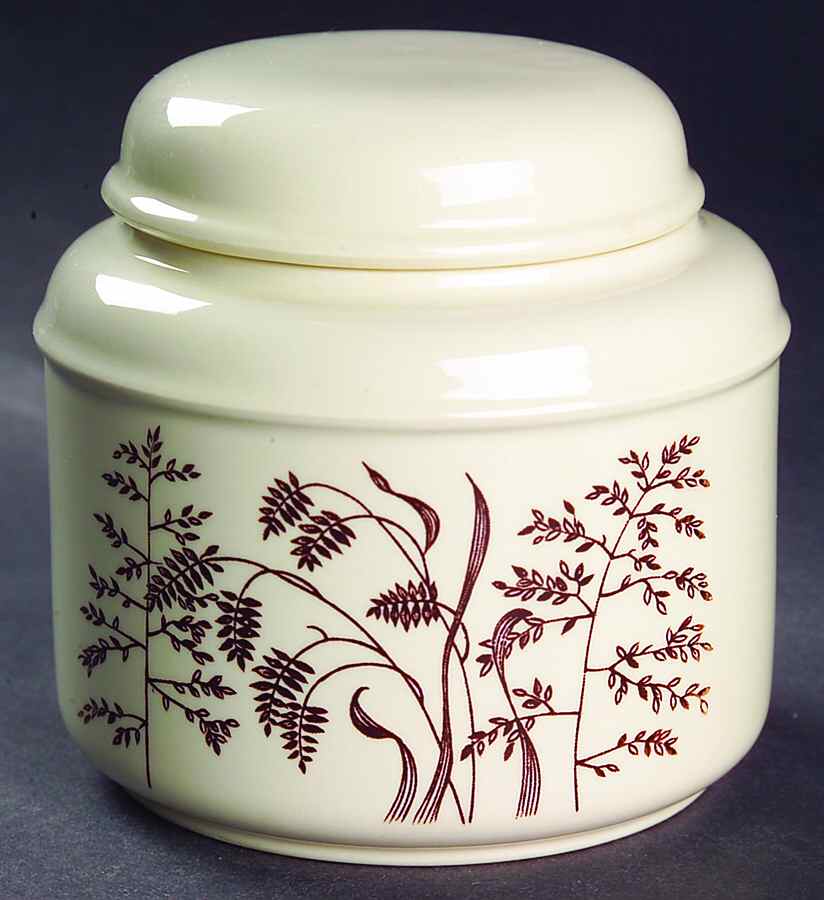 Windswept Brown Sugar Bowl & Lid by J & G Meakin-1