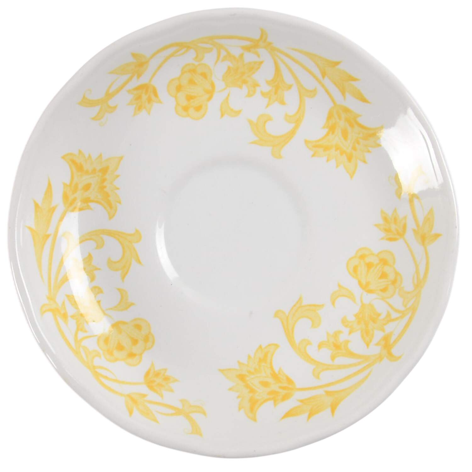 Windsong Yellow Saucer for Flat Cup by J & G Meakin-1