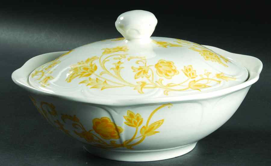 Windsong Yellow Round Covered Vegetable by J & G Meakin-1