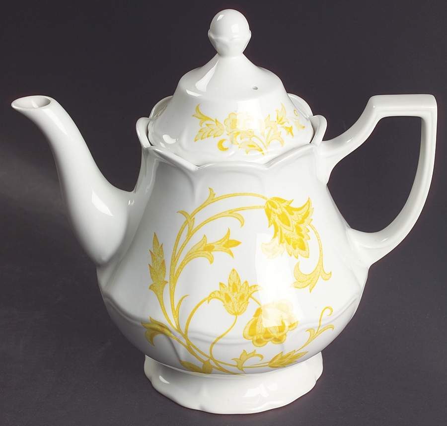 Windsong Yellow Teapot & Lid by J & G Meakin-1