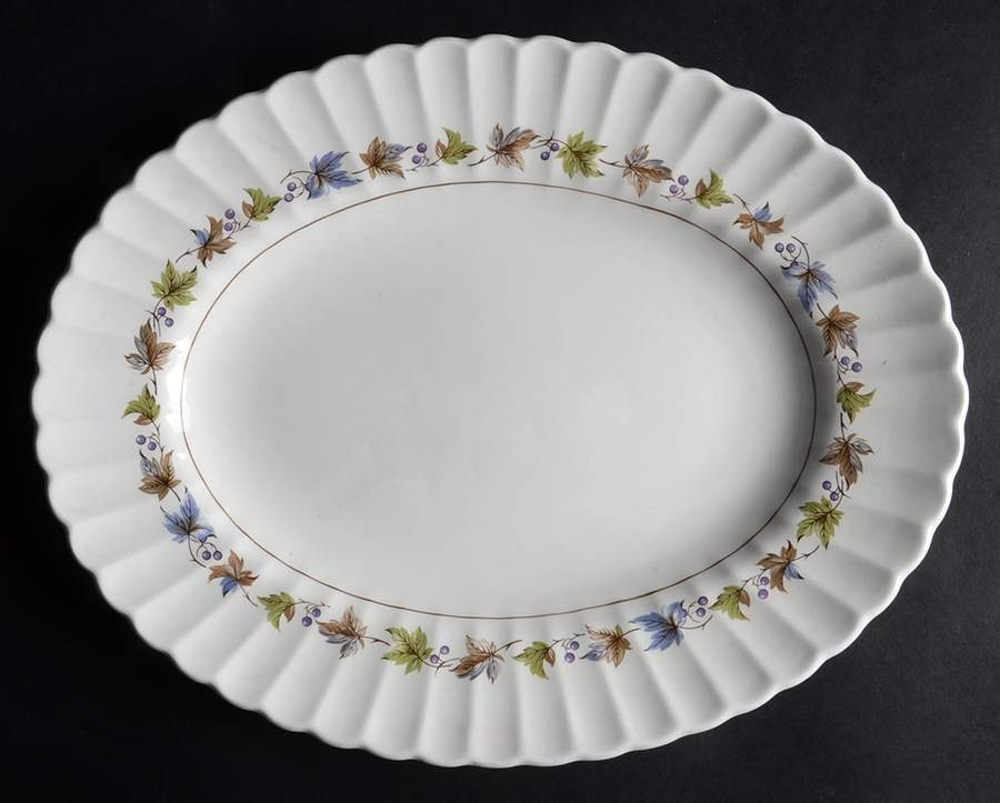 Woodland 12" Oval Serving Platter by J & G Meakin-1