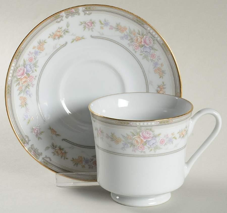 Botanica Footed Cup & Saucer Set by Meridian-1