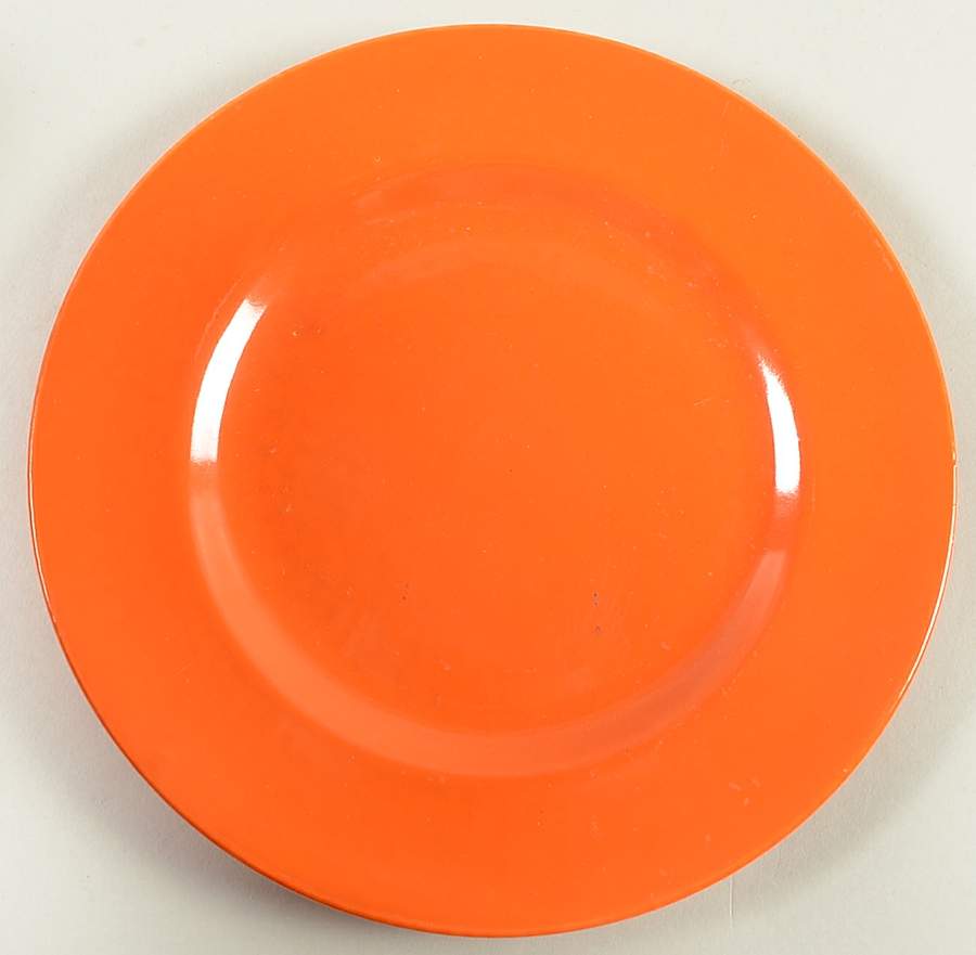 200 Poppy Orange (Glossy, Rim) Luncheon Plate by Metlox - Poppytrail - Vernon-1