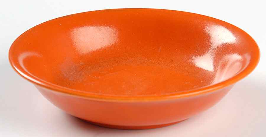 200 Poppy Orange (Glossy, Rim) Fruit/Dessert (Sauce) Bowl by Metlox - Poppytrail - Vernon-1