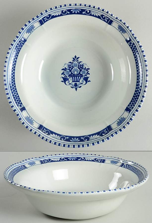 Antique Blue 10" Round Vegetable Bowl by Metlox - Poppytrail - Vernon-1