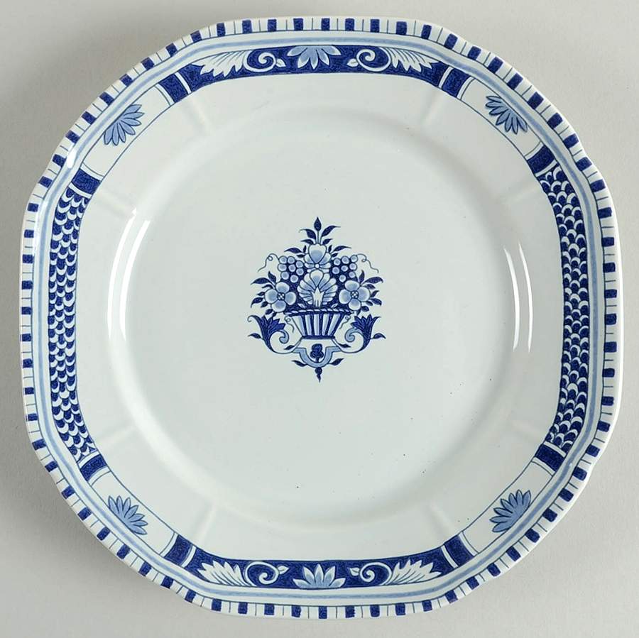 Antique Blue Square Luncheon Plate by Metlox - Poppytrail - Vernon-1