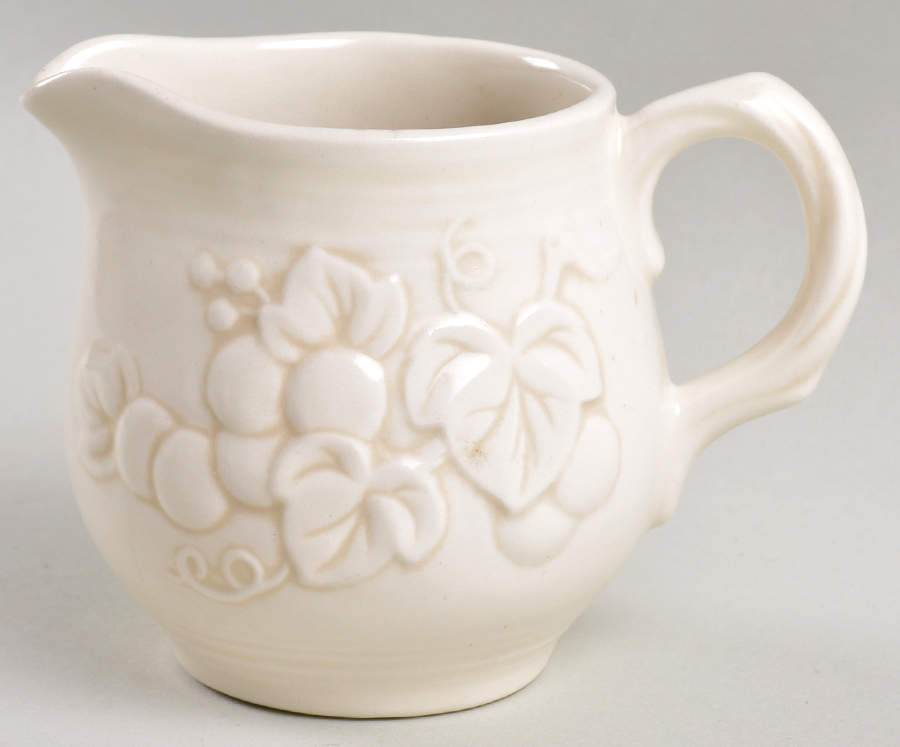 Antique Grape White Creamer by Metlox - Poppytrail - Vernon-1