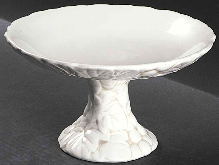 Antique Grape White Round Compote (Height X Width) by Metlox - Poppytrail - Vernon-1