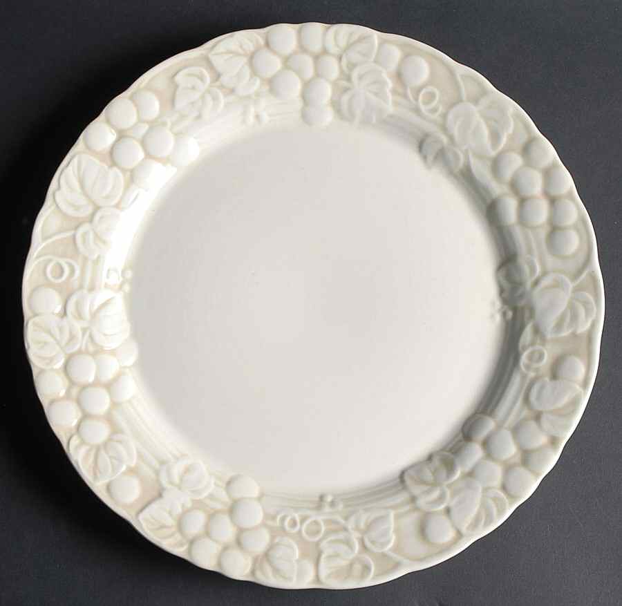Antique Grape White 12" Chop Plate (Round Platter) by Metlox - Poppytrail - Vernon-1