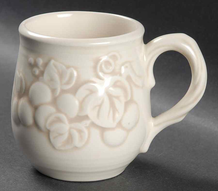Antique Grape White Mug by Metlox - Poppytrail - Vernon-1
