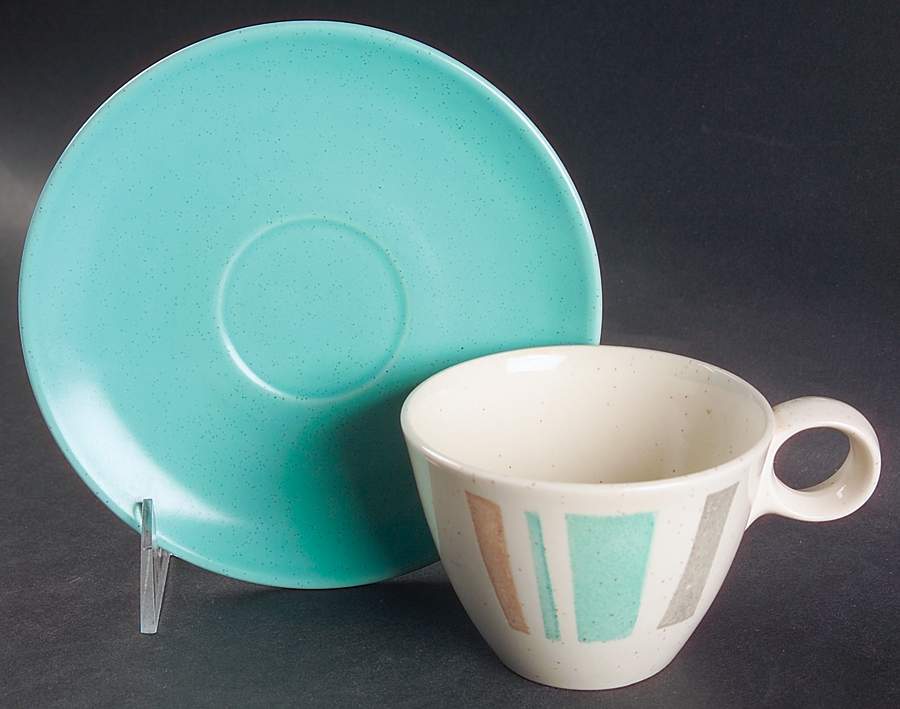 Anytime Flat Cup & Saucer Set by Metlox - Poppytrail - Vernon-1