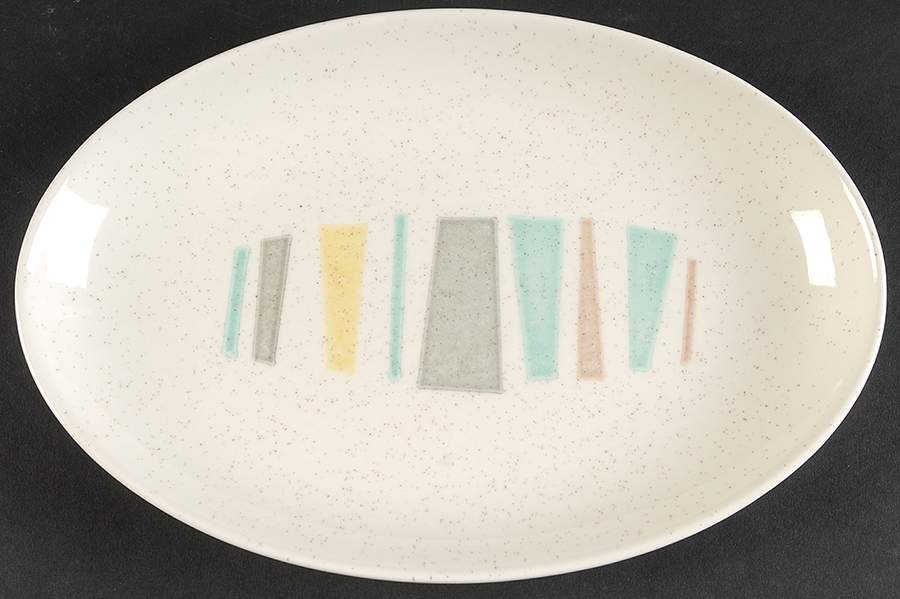Anytime 9" Oval Serving Platter by Metlox - Poppytrail - Vernon-1