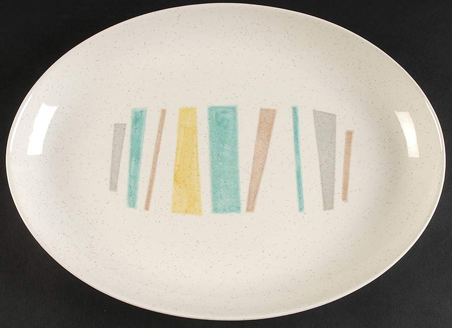 Anytime 13" Oval Serving Platter by Metlox - Poppytrail - Vernon-1